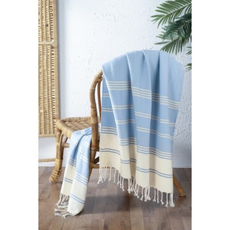 Set of Arya Home Zigzag, 480 g, size 38x68 cm, 2 pcs, the color is light blue