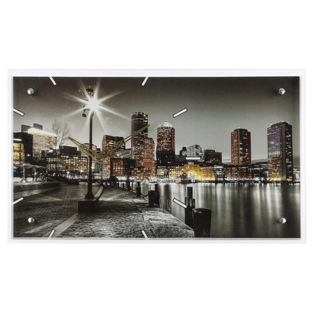 Carty clock, interior, interior "night city and architecture", silent, 35 x 60 cm