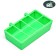 Feeding feeding trough with protection for 8 cells 16.9 x 8.9 x 4.4 cm, green