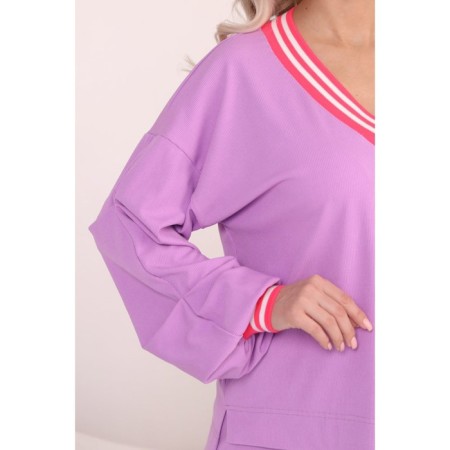 Female suit, size 56, lilac color-16