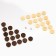A set of chips for the Nard "eight-leaf", 30 pcs, d-2.8 cm, with cubes 2 pcs, without a board