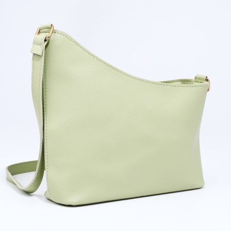 Bag Cross-Bodi with a zipper, green color-4