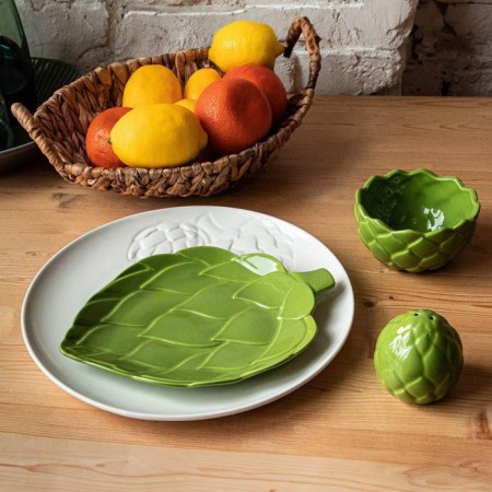 Ceramic “Artishki” salad bowl, green, 20 x 17 cm, 600 ml, green color-10
