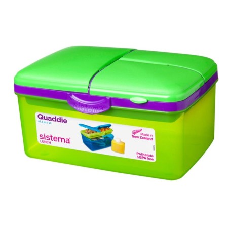 Sistema lunchbox, 4 sectional, 2 l, with a bottle, color mix-4