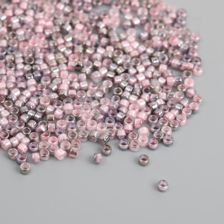 Glass 9/0 "Cylinders. Pink" two -tone, 450 g does not fade