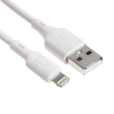 BYZ BC -040, Lightning - USB, 3 A, 1 m, silicone, white
