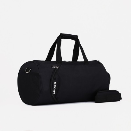 Sports bag with lightning, shoes, long belt, black color