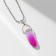 Pendulum pendant, white-violet color, 40 cm
