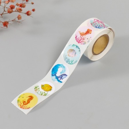 Stick Paper "Underwater World" d = 2.5 cm 252 pcs in the roll-1