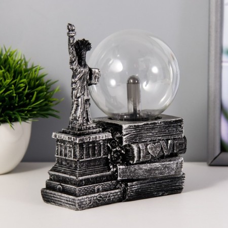 Plasma ball "America" ​​gray 12x6x16 cm Risalux-5