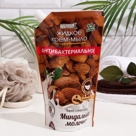 Liquid cream soap "almond milk", antibacterial, 500 ml-2