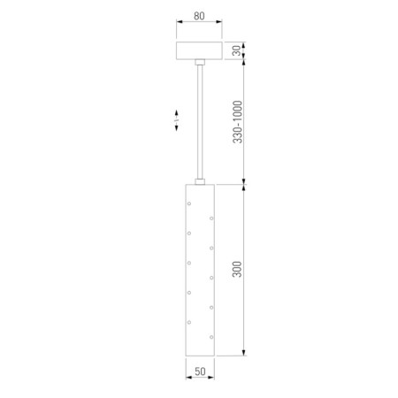 Suspended accent Elektrostandard, Bong Led 12 W, 50x50 mm, IP20, Gold Color-5