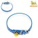 Collar "stars", 31 x 1 cm, artificial leather, mix of flowers