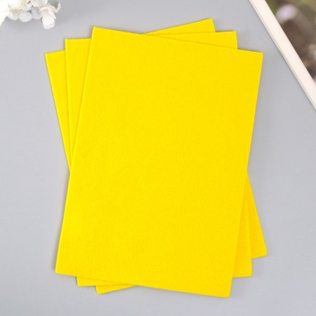 A set of soft felt "Astra" (3 pcs) mustard-yellow, 3 mm, 400 gr. 20x30 cm-1