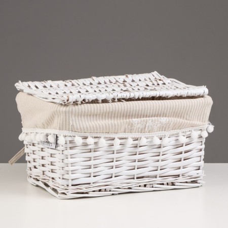 Win -linen rectangular "bell", 30x20x18 cm, white