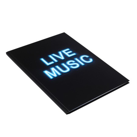 College-wiper in a solid cover 7BC, A4, 80 sheets, Live Music, Blok in a cage, matte lamination, selective varnish-1