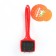 Brush-Piperian is small hard with drops, base 50x50 mm, red,