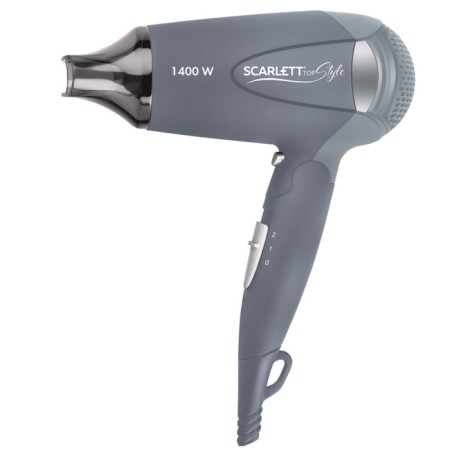 Hairdryer Scarlett SC074, 1400 watts, folding handle, 2 speeds, gray