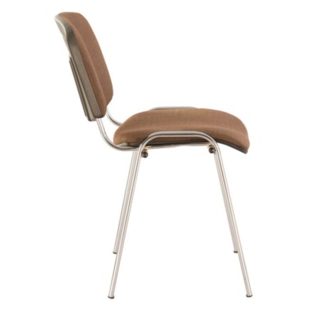 STULL for staff and visitors to Brabix ISO CF-001, chrome frame, brown fabric-2