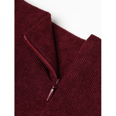 Skirt with a female section, minku, burgundy color, size 48-2