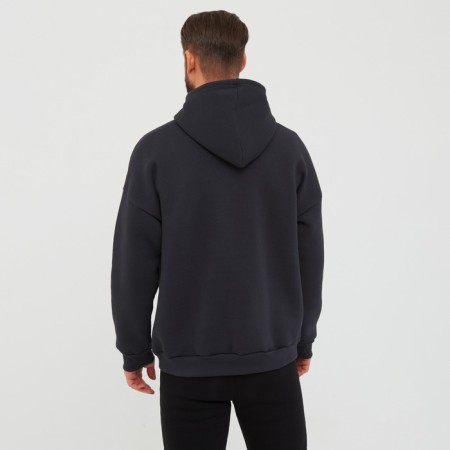 Male sweatshirt was laid down, dark gray color, size 54-2