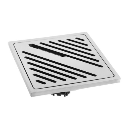 Zein gap, 100x100 mm, vertical, d = 32 mm, stainless steel, chrome