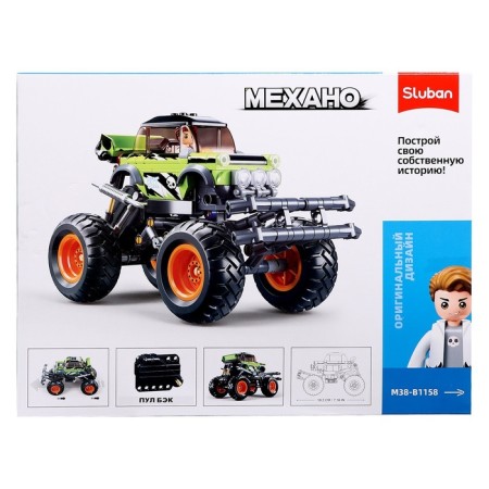 Designer SUV "Bigfoot" Sluban Mechano, Inertia, 264 parts, 6+-6