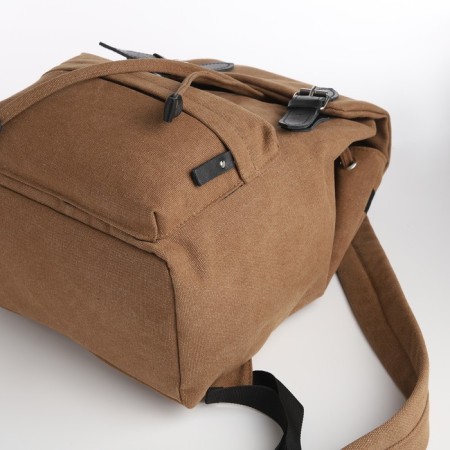 Male urban backpack, Textura, textiles, brown color-2