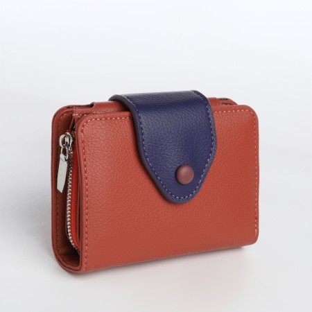 Women's wallet on magnet, pink color