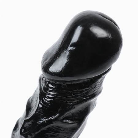 Falloimitator Oka-Khpoki, realist, on suction cup, PVC, 25 x 4 cm, black-7