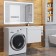 Tumbling for the washing machine Uperwood Magenta, 60 cm, suspended, white, drawer