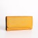 Women's wallet on the button, yellow color