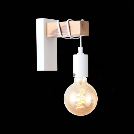 Wall lamp EVOLUCE. SL1142.501.01. Bagetti. 1x60 W, E27, 6.5x16 cm, white color, light wood-9