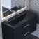 Sink uperwood Foster Quartz 100 cm, quartz, black matte, space