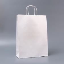White package without print, round handle, 31 x 12 x 42 cm, 120 g