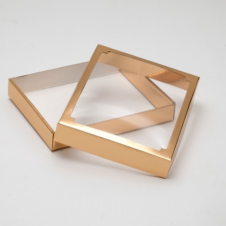 Box the team, cover is, with a window, gold, 26 x 21 x 4 cm-1