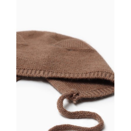 Hat knitted baby I r.48-50, col. coffee-5