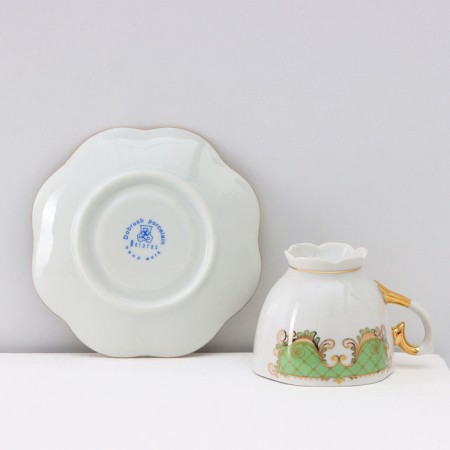 Service Coffee Porcelain Symphony, 15 objects: coffee pot 800 ml, sugar tower 400 ml, cream 180 ml, coffee coffee cup, saucer d = 12 cm-11