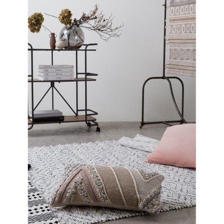 Decorative pillow with Kant and Ethnic fringe, size 30x60 cm-1