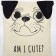 Bag "dog", 35 x 0.5 x 40 cm, beige