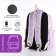 A backpack with a zipper, bag, cosmetic bag, lilac color