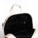 Women's backpack made of artificial leather with zipper, 6 outer pockets, milk color