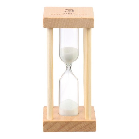 Sanding clock "Afrin", 3 minutes, 8.5 x 4 cm, white sand