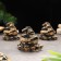 Souvenir "Triple Monetary toad", Hyps concrete, 6x6x8 cm, set 3 pcs, 6x8.5 cm