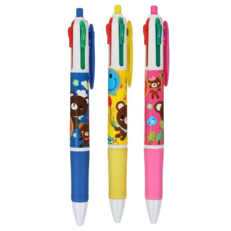 Balloon handle Calligrata, automatic, 4-colored, with a pattern, mix-5