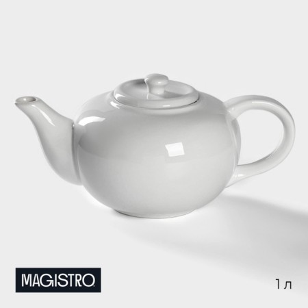 Teapot Porcelain Hot Magistro "Blanche", 1 l, white color