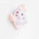 Hat for girls, white/light pink color, size 48