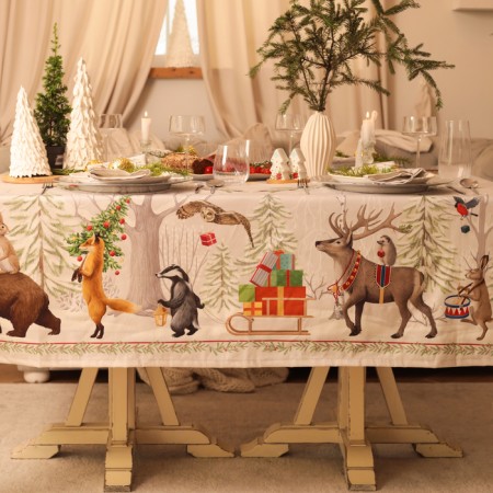 Diningrian set "New Year's miracle", slopes. 150x180cm +/- 3cm with VGMO, Salf. 40x40cm-8 pcs, 100%HL-8