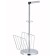 Lector toilet stand, with a stand for newspapers and magazines, silver