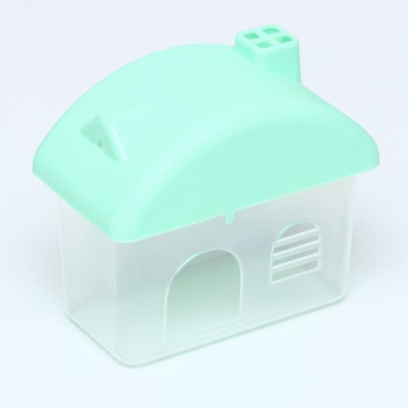 A cage for rodents "Pigger", 23 x 17 x 33 cm, transparent, green content-6